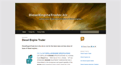 Desktop Screenshot of dieselenginetrader.biz